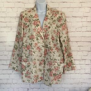 Sag Harbor vintage shabby chic linen Blazer SZ 12